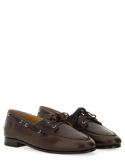 Bally Dark Buffalo Leather Slip-on Loafers In Multi
