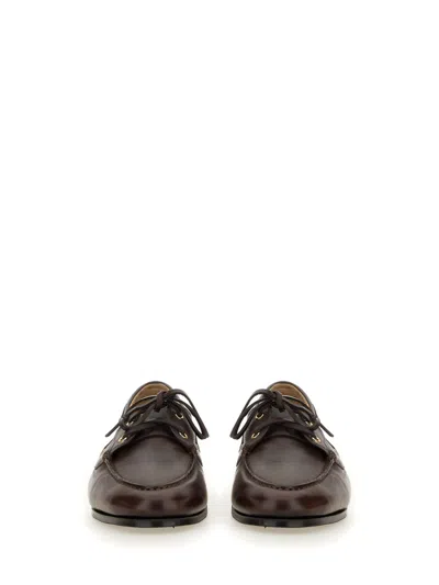 Bally Dark Buffalo Leather Slip-on Loafers In Multi