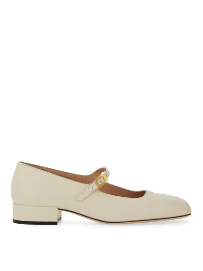 Bally Leather Strap Block Heel Square Toe Pump
