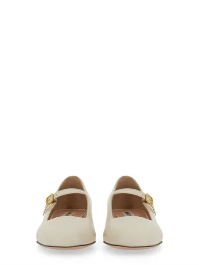 Bally Leather Strap Block Heel Square Toe Pump