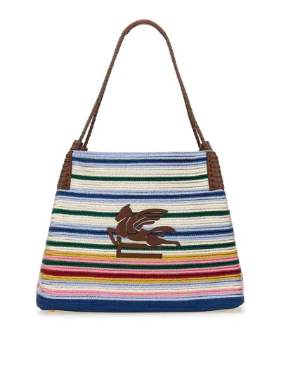 Etro Libra Medium Fabric Shopping Bag In Multi