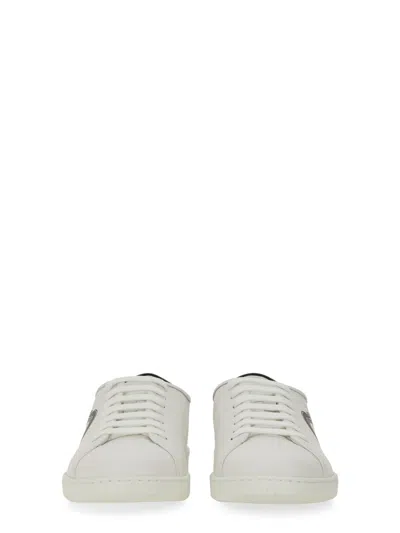 Ferragamo Double Gancini Brandy1 Sneakers In White