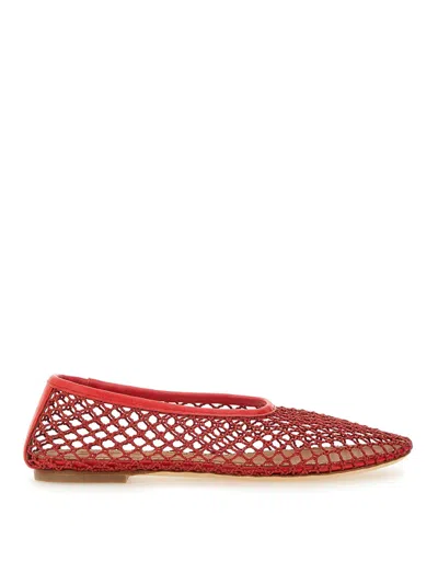 Staud Mini Dancer Flats In Red