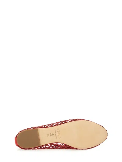 Staud Mini Dancer Flats In Red