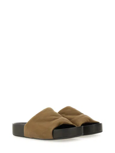 Uma Wang Leather Sandal In Multicolour