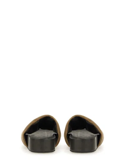 Uma Wang Leather Sandal In Multicolour