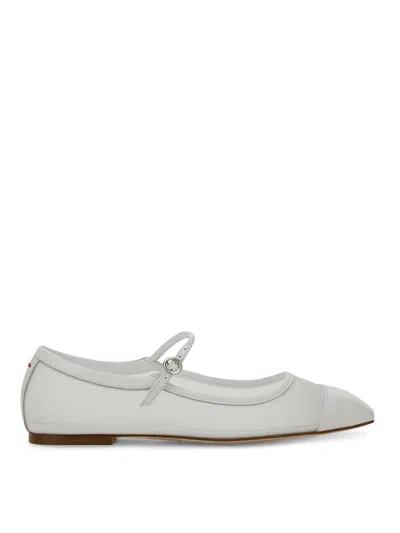 Aeyde Uma Nappa Leather Ballet Flats In White