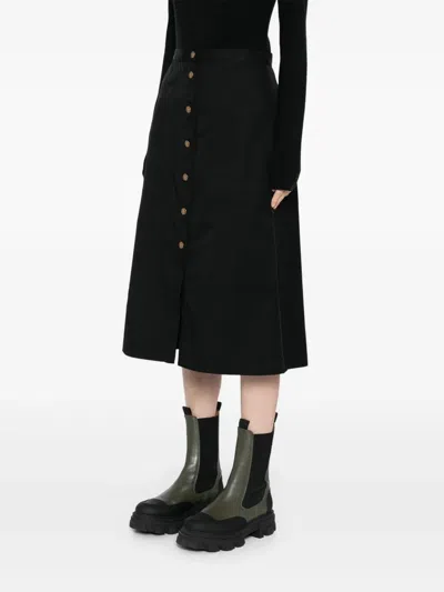 Moncler Single Breasted Skirt In Black