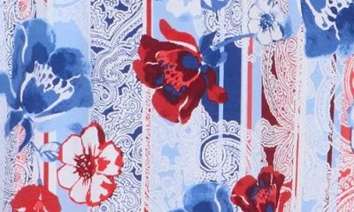 Ruby Rd. Plus Size Riviera Floral Stripe Print Knit Top