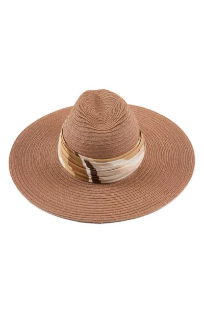 Eugenia Kim Emmanuelle Vented Hemp Packable Fedora Hat In Brown