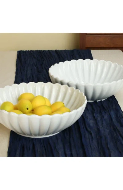 Bia Cordon Bleu Petal Round Serving Bowls, Set Of 2