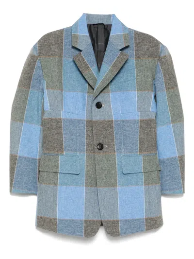 格纹西装夹克