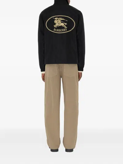 Burberry Knight Stamp Nylon Track Jacket Jackets Black