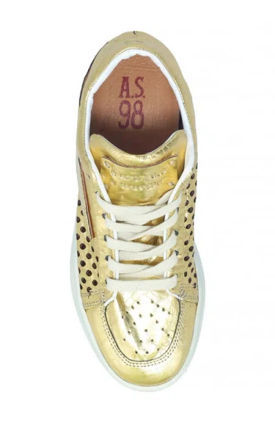 As98 A.s.98 Adrian Platform Sneaker In Gold
