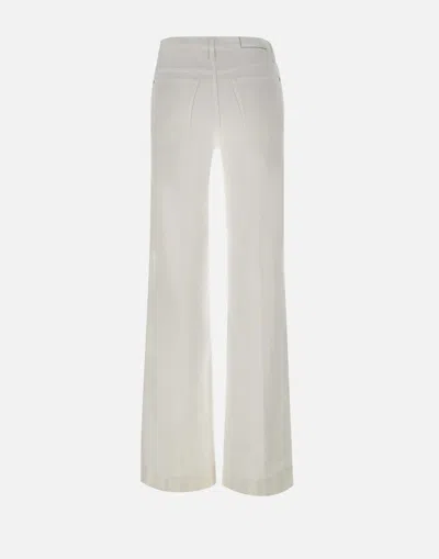 7 For All Mankind Modern Dojo Flared White Jeans