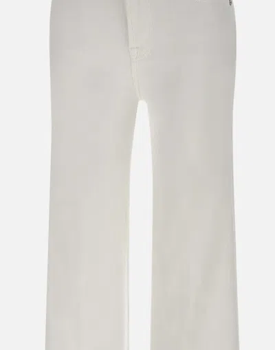 7 For All Mankind Modern Dojo Flared White Jeans