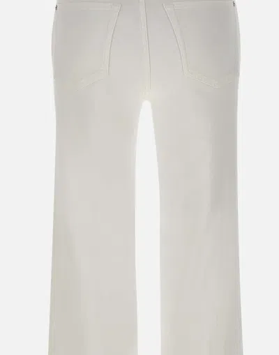 7 For All Mankind Modern Dojo Flared White Jeans