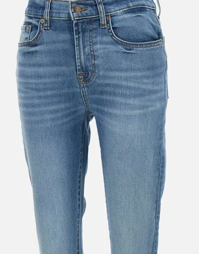 7 For All Mankind Relaxed Skinny Groovy Blue Jeans