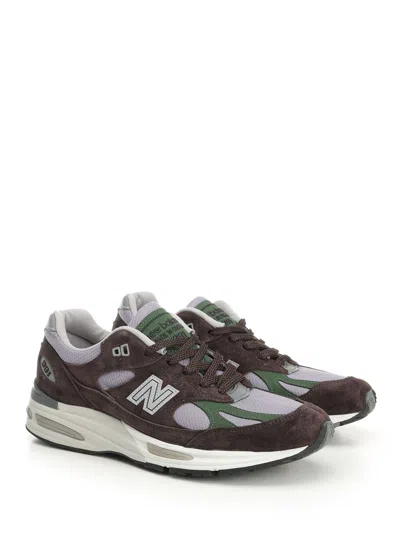 New Balance Suede And Mesh Panel Sneakers