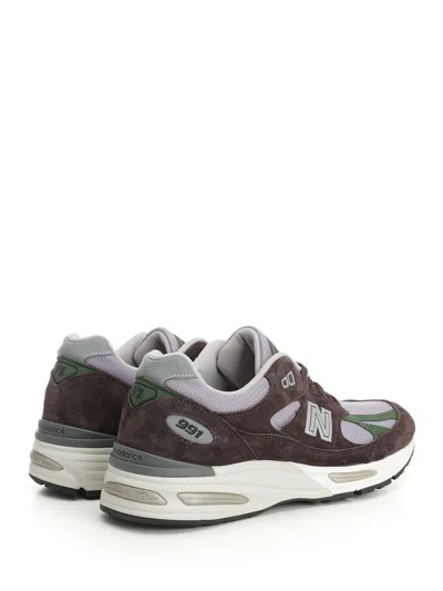 New Balance Suede And Mesh Panel Sneakers
