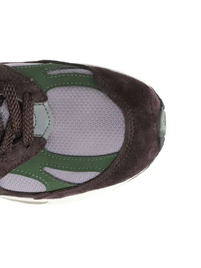 New Balance Suede And Mesh Panel Sneakers