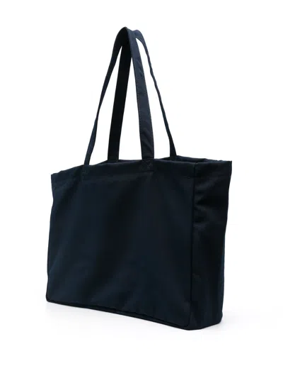 Apc Navy Blue Canvas Diane Rue Madame Shopping Bag