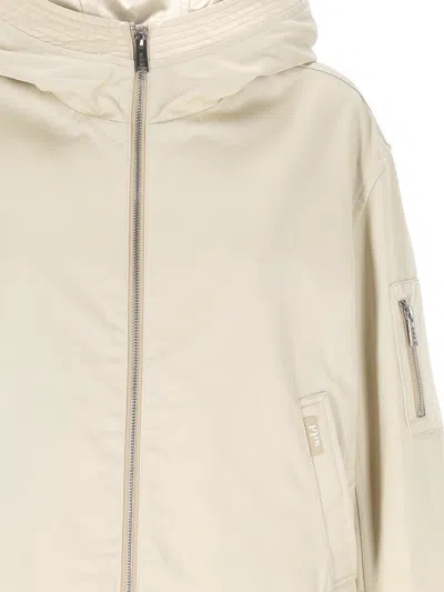 ADD ADD HOODIE BOMBER MIXED FABRICS JACKET 