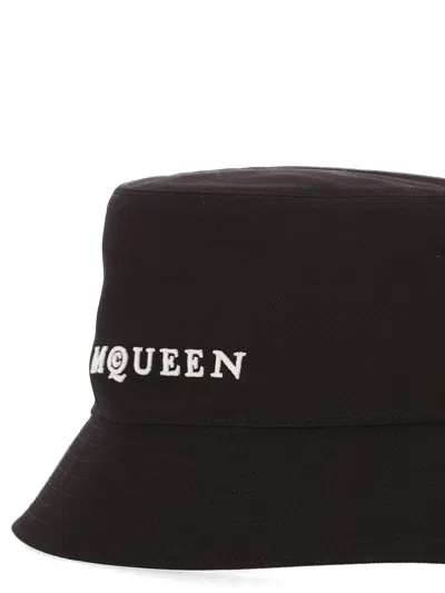 Alexander Mcqueen Alexander Mc Queen Black Ivory Hat With Narrow Brim