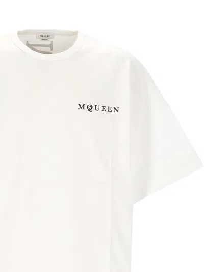 Alexander Mcqueen Alexander Mc Queen White Crew Neck Logo T Shirt
