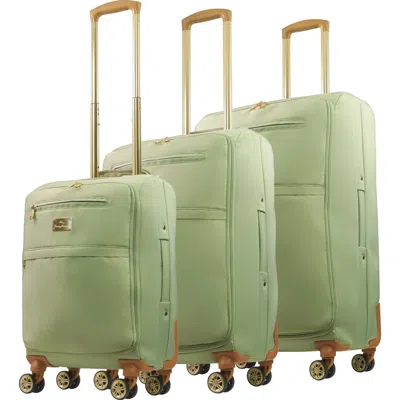 Tommy Bahama 3pc Soft-sided Spinner Luggage Set In Green
