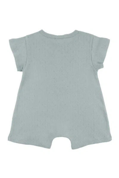 Oh Baby ! Twinkle Pointelle Raw Edge Short Button Romper