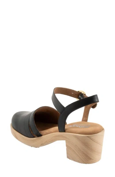 Softwalk ® Fillmore Ankle Strap Platform Clog In Black