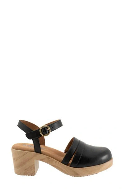 Softwalk ® Fillmore Ankle Strap Platform Clog In Black