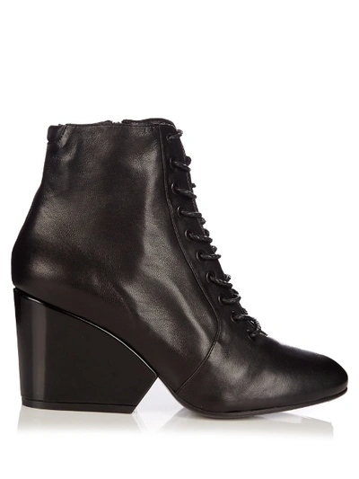 Robert Clergerie Tula Leather Ankle Boots In Black