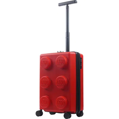 Lego ® Signature Brick 2x3 Trolley Expandable 21.5 Inch Carry-on Luggage In Red