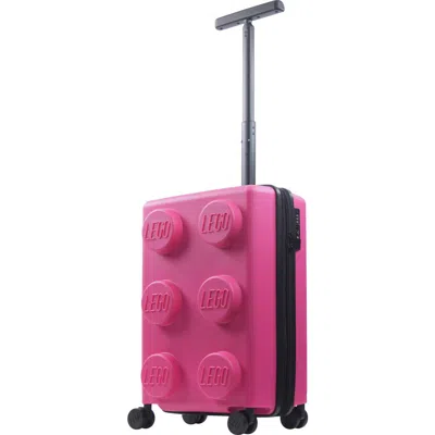 Lego ® Signature Brick 2x3 Trolley Expandable 21.5 Inch Carry-on Luggage In Pink