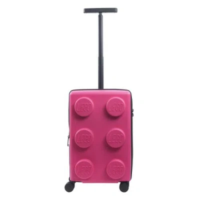 Lego ® Signature Brick 2x3 Trolley Expandable 21.5 Inch Carry-on Luggage In Pink