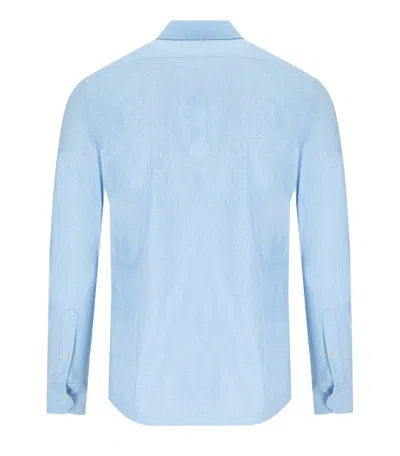 Archivium Light Blue Shirt With Micro-pattern