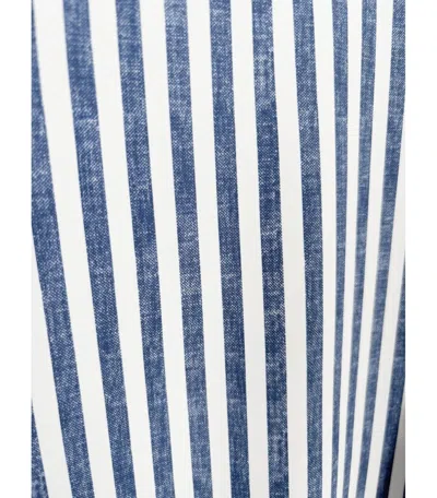 Archivium White Blue Linen Effect Shirt