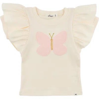 Oh Baby ! Butterfly Pink Terry With Gold Butterfly Tee