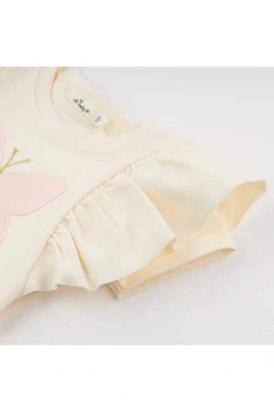 Oh Baby ! Butterfly Pink Terry With Gold Butterfly Tee