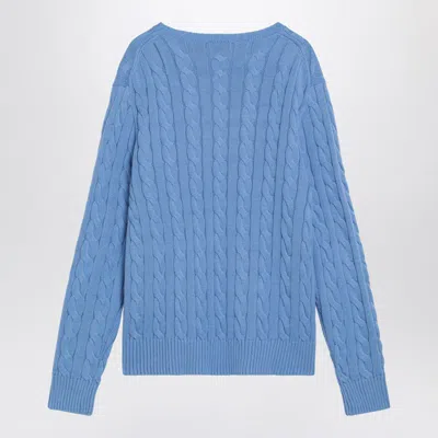 Polo Ralph Lauren Cable Knit Jumper With Ribbed Cuffs