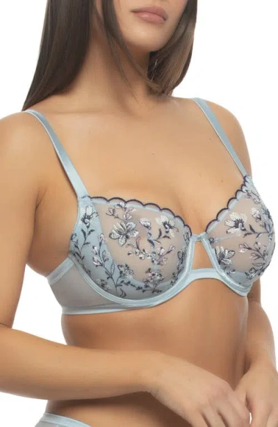 Felina Allure Underwire Bra In Blue