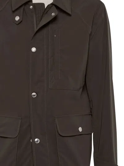 Brunello Cucinelli Brown Jacket With Zip Fastening