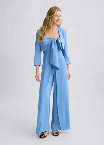 Liu •jo Liu Jo Light Blue Long Jumpsuit With Bow