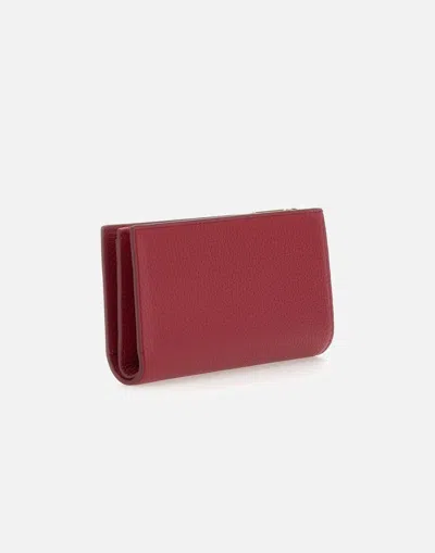 Coccinelle Dark Pink Foldover Wallet With Zipper