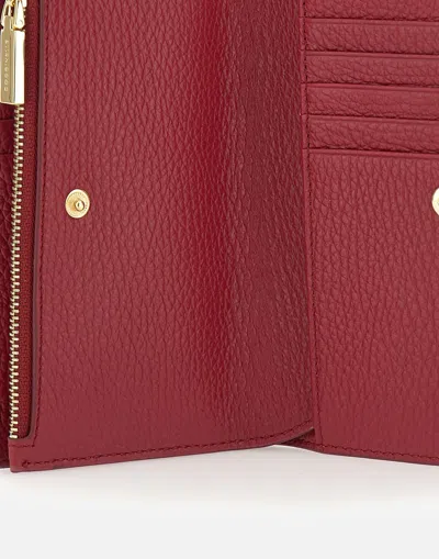 Coccinelle Dark Pink Foldover Wallet With Zipper