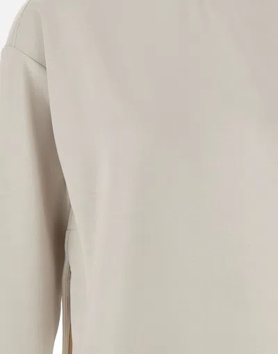 Colmar Originals Girly Cotton Modal Sweatshirt In Sand
