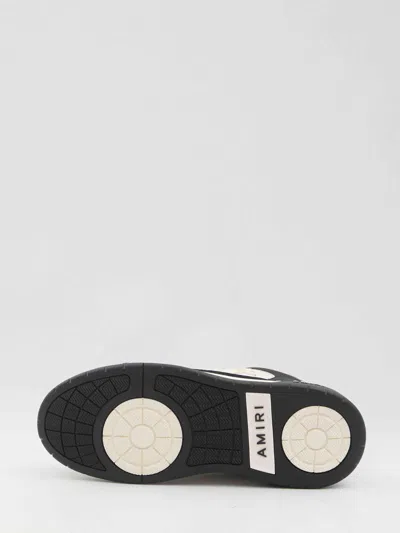 Amiri 'ma Quand' Black And White Low Top Sneakers With Logo Patch On The Tongue And Logo Lettering On The In Multicolor