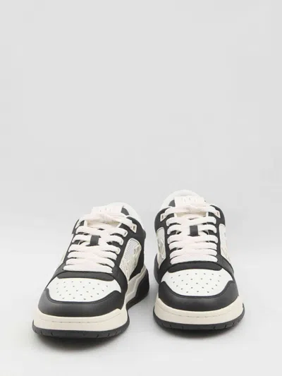 Amiri 'ma Quand' Black And White Low Top Sneakers With Logo Patch On The Tongue And Logo Lettering On The In Multicolor